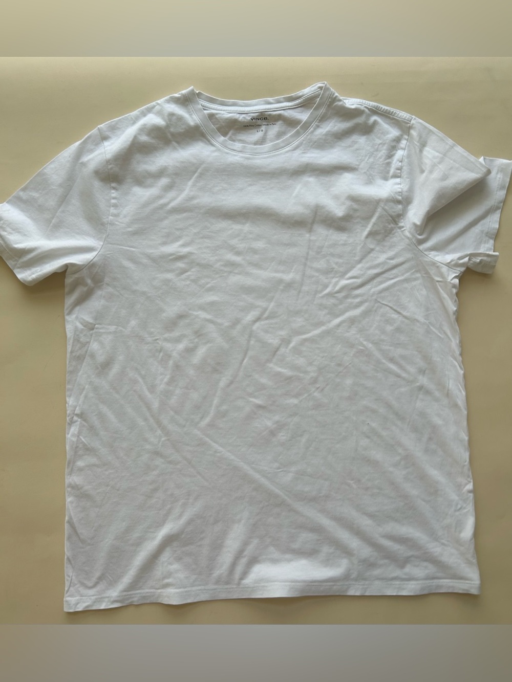 Vince Men’s Short Sleeve Crew T-Shirt - White size L